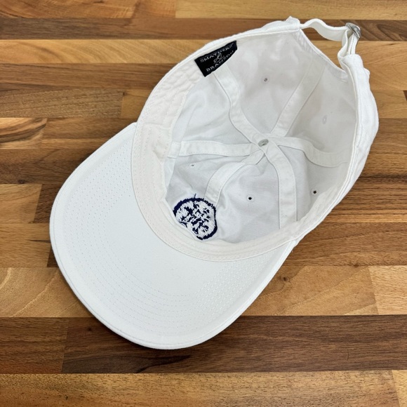 Smathers & Branson Needlepoint Monogrammed ball cap unisex white 100% cotton - Picture 5 of 6